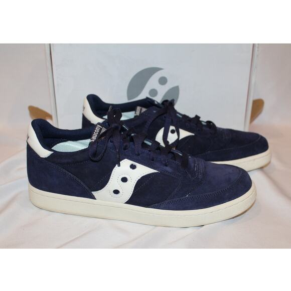NIB MEN'S SZ 11 SAUCONY JAZZ COURT ATHLETIC‎ SNEAKEASS NAVY BLUE - Picture 1 of 6